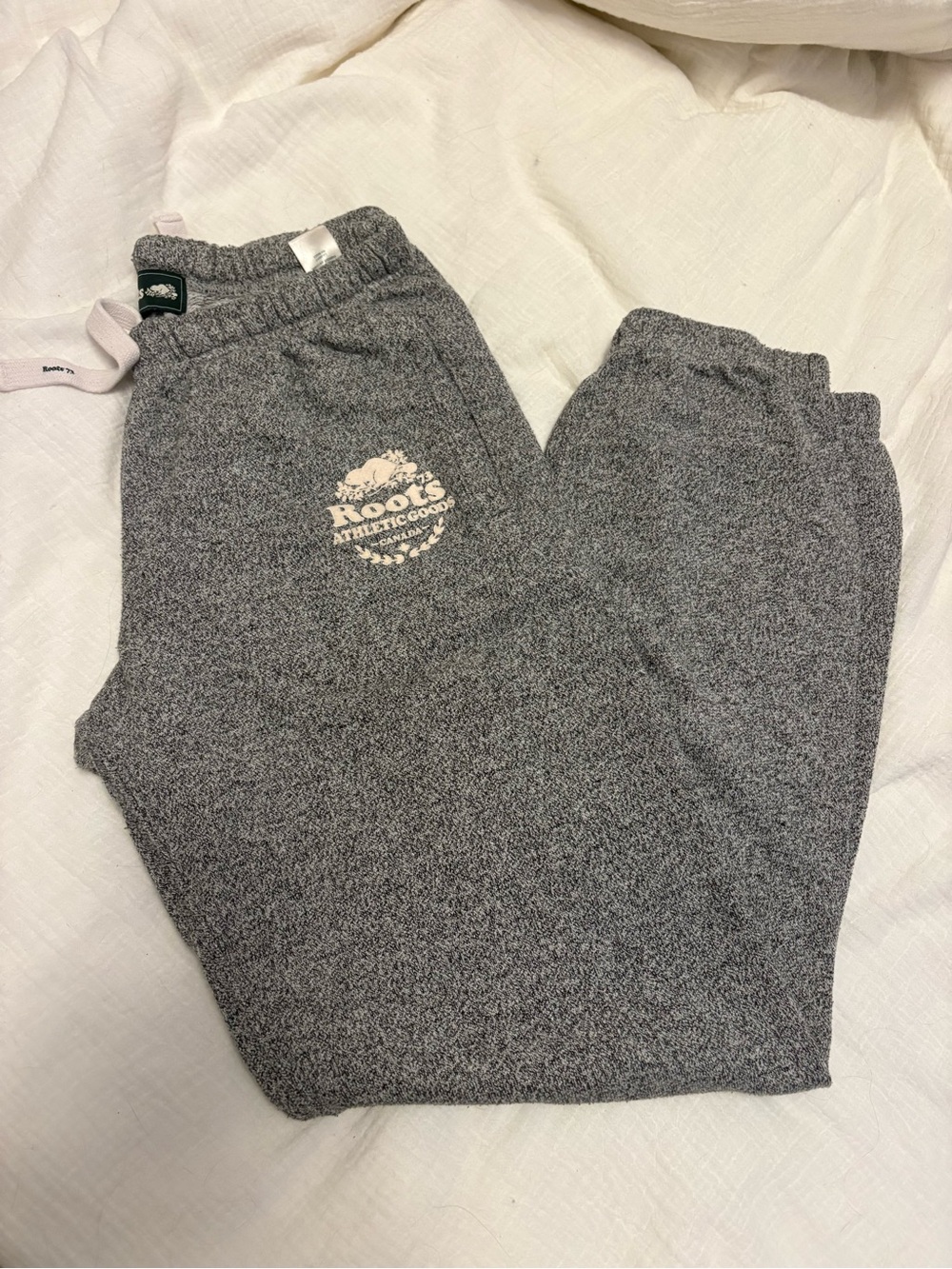Roots Heather Gray Logo Joggers Size Women’s Medium